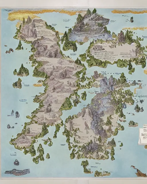 Fantasy Maps islands - Free AI Photo Generator - starryai