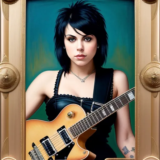 young Joan Jett portrait - AI Photo Generator - starryai