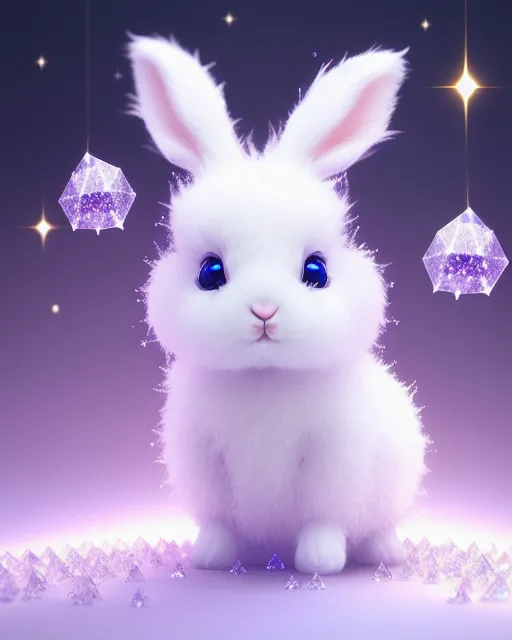 A Cute Little Fluffy Baby Yeti Surrounded by Floating Luminous Crystal  Snowflakes and Crystalline Candy 8k Resolution Concept Art · Creative  Fabrica