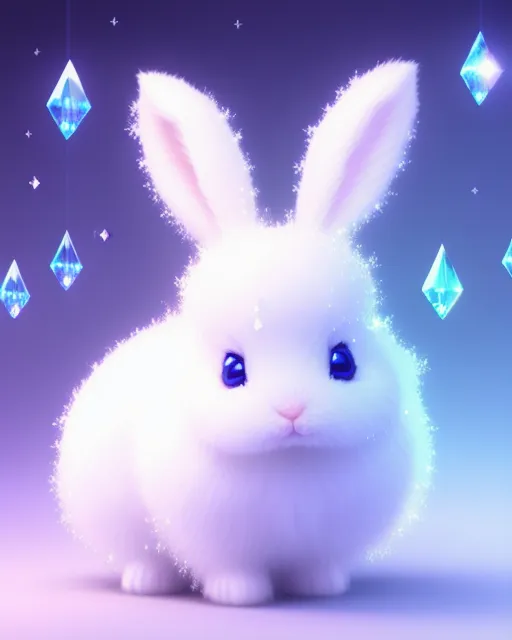 adorable fluffy baby bunnies