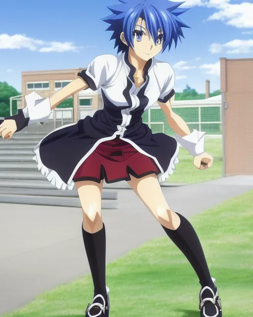 High school DxD: Xenovia Quarta 2nd - AI Photo Generator - starryai