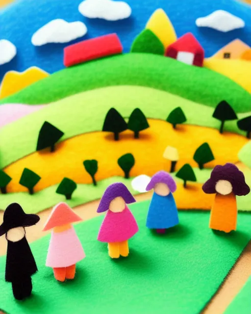 Fuzzy felt hot sale folk