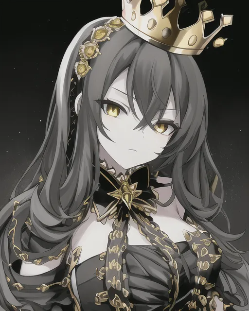 Crown, black and gold, gothic