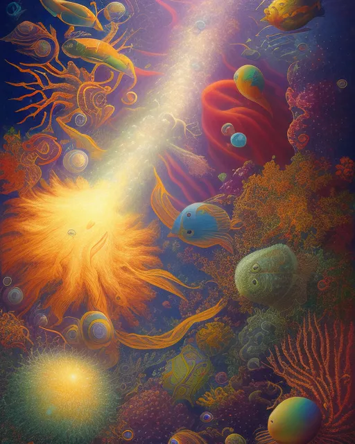 stars glowing deep sea - Free AI Photo Generator - starryai