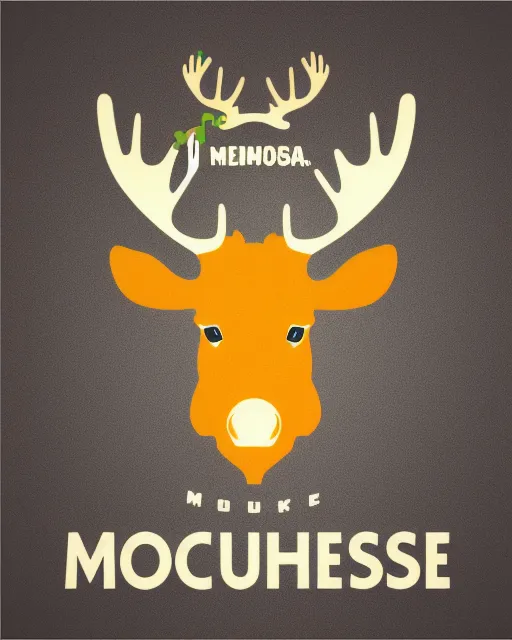 a logo including a moose and alcoholic cocktails