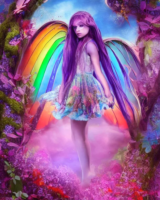 rainbow garden, fairy, ai, art, - Free AI Photo Generator - starryai