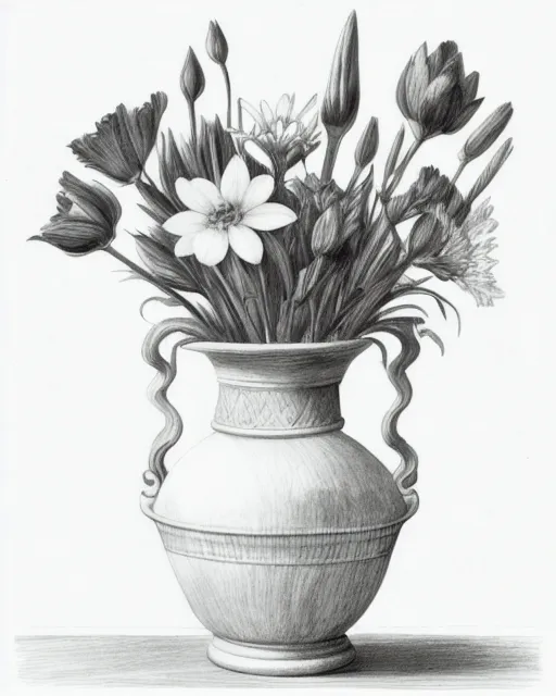 Flower Vase Drawing Images  Free Download on Freepik