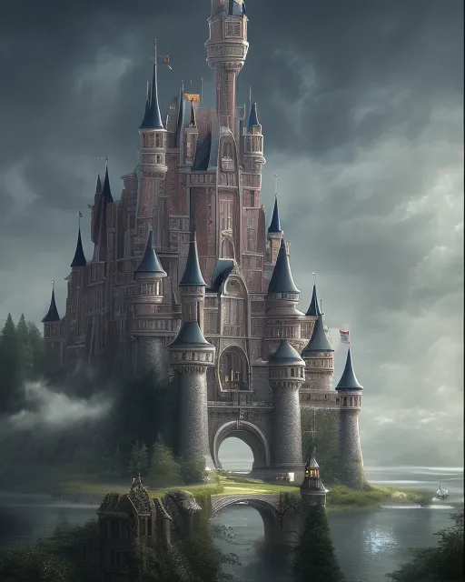 A huge castle background. - Free AI Photo Generator - starryai