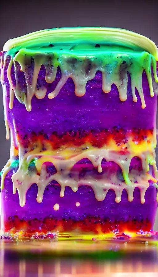 Slime jelly cake - Free AI Photo Generator - starryai
