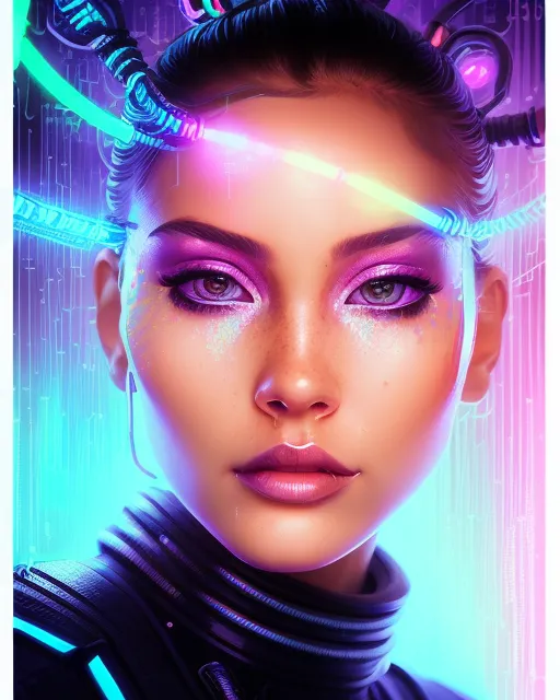 Cyberpunk girl - Free AI Photo Generator - starryai