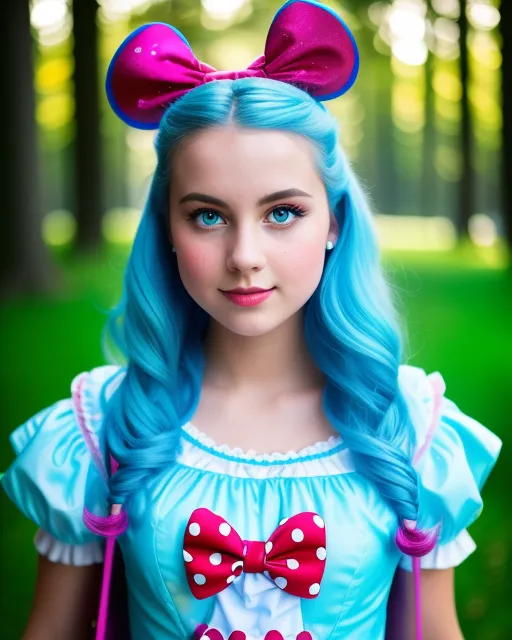Alice Wonderland Makeup Hairstyle Image Fabulous Stock Photo 1291840498