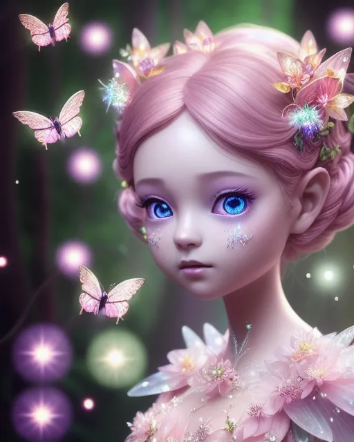 Closeup a beautiful fairy a 4k, - Free AI Photo Generator - starryai