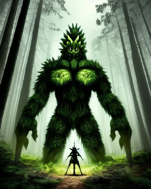 Giant Monster Forest Guardian A - Free AI Photo Generator - starryai