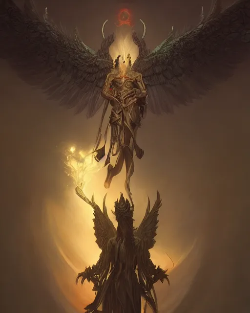 Lucifer light bringer standing on - AI Photo Generator - starryai