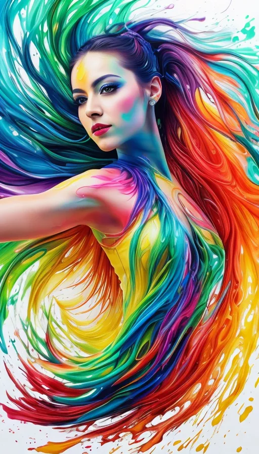 Dancing Colors - Variations - Free AI Photo Generator - starryai