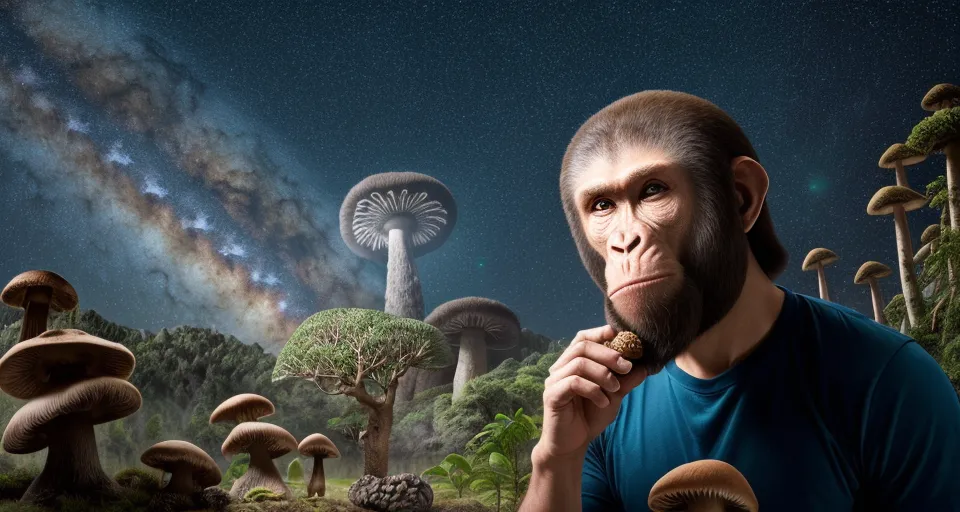 Stoned Ape Theory illustration. - Free AI Photo Generator - starryai