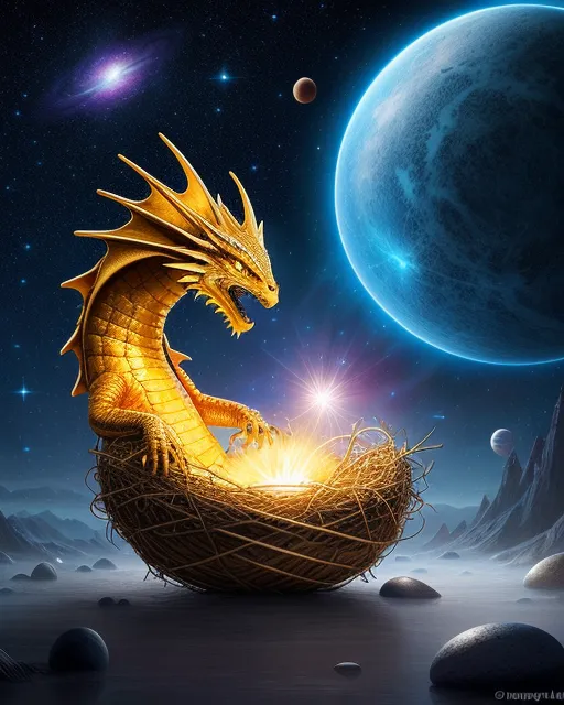 En egg galaxy - Free AI Photo Generator - starryai