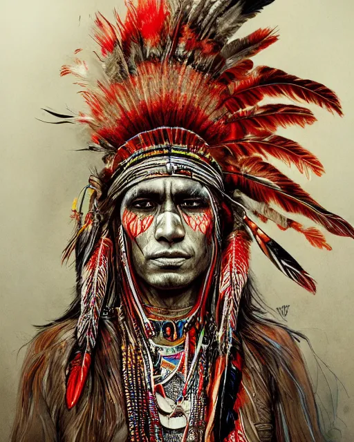 Hyper detailed Portrait a Lakota Sioux - AI Photo Generator - starryai