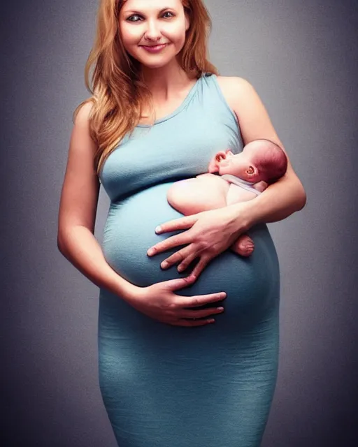 I vision pregnant women , towards their 8 month, before baby arrives growing a third arm, to help with the new baby..can you show me what that would look like ?