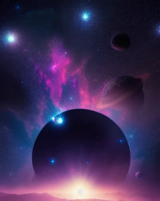 Colorful space - Free AI Photo Generator - starryai