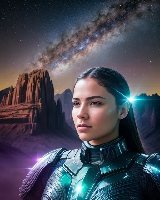A Magnificent Galactic Soldier., - Free AI Photo Generator - starryai