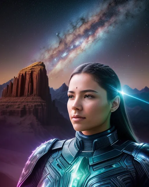 A Magnificent Galactic Soldier., - Free AI Photo Generator - starryai