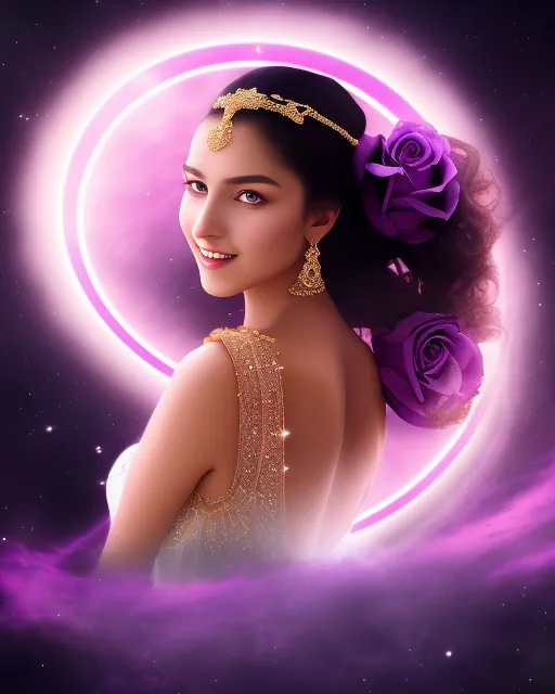 A young beautiful mysterious hair - Free AI Photo Generator - starryai