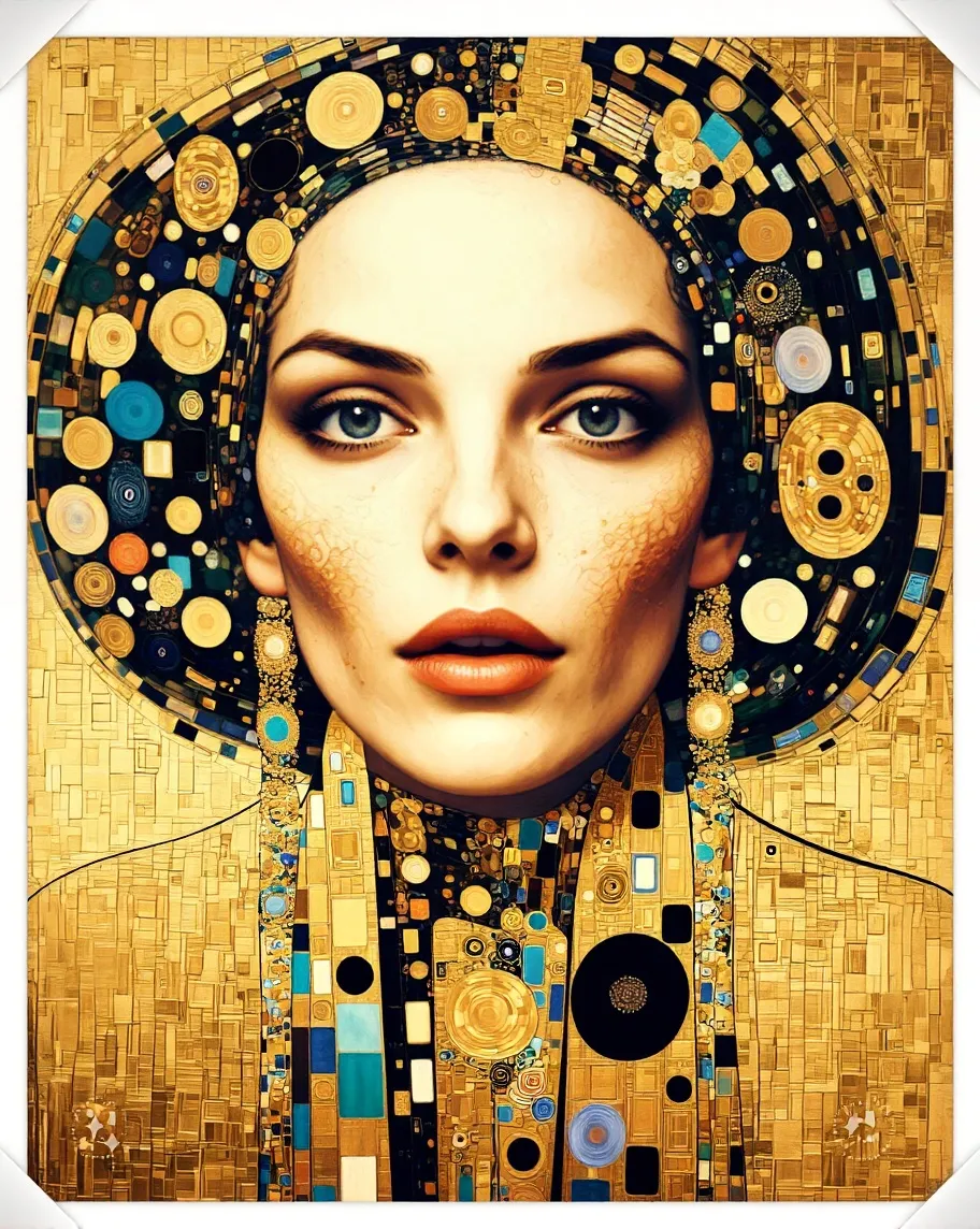 Art Nouveau Gustav Klimt style