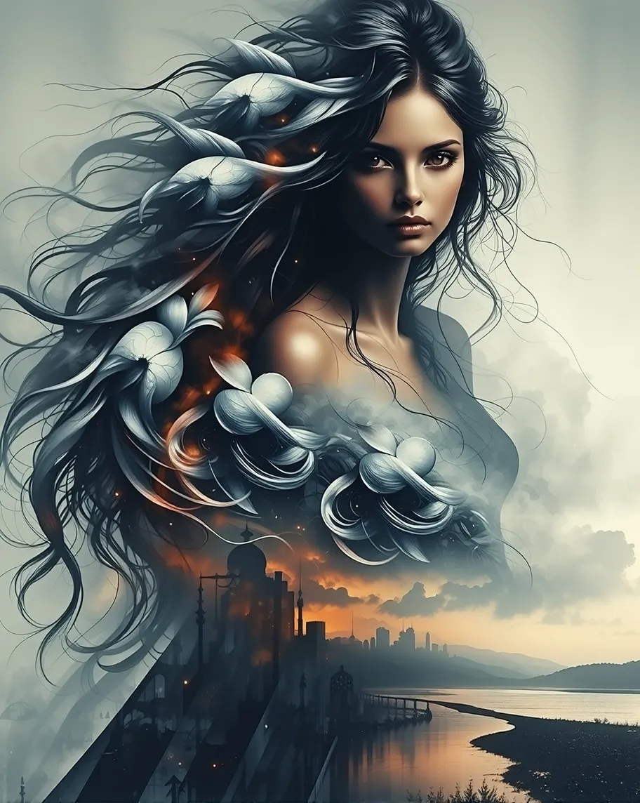A vibrant pop-art fantasy scene - Free AI Photo Generator - starryai