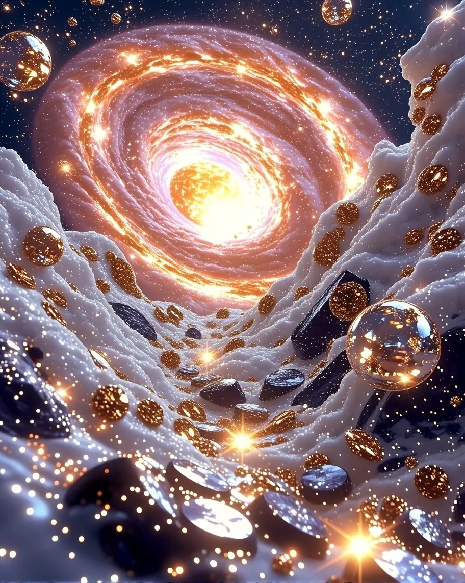 Cosmic turtle swimming through - Free AI Photo Generator - starryai