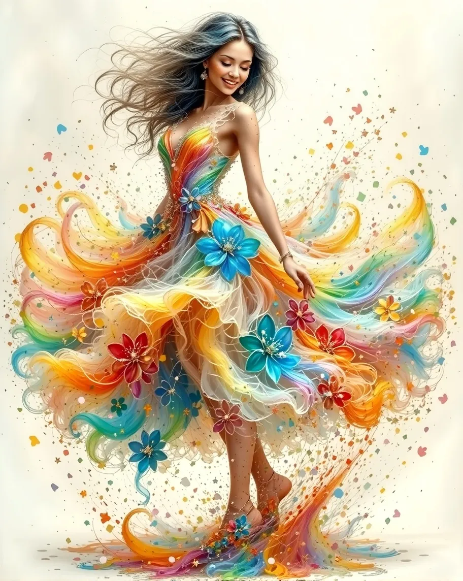 A beautiful woman a uniquely eyes - Free AI Photo Generator - starryai