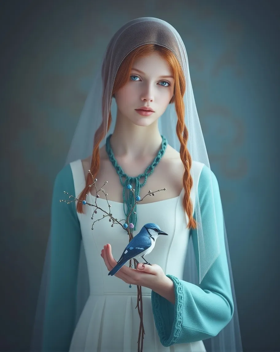 A mystical woman stands ethereal - Free AI Photo Generator - starryai